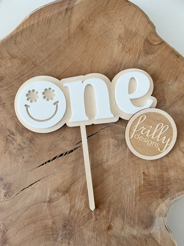 One Smiley Cake Topper