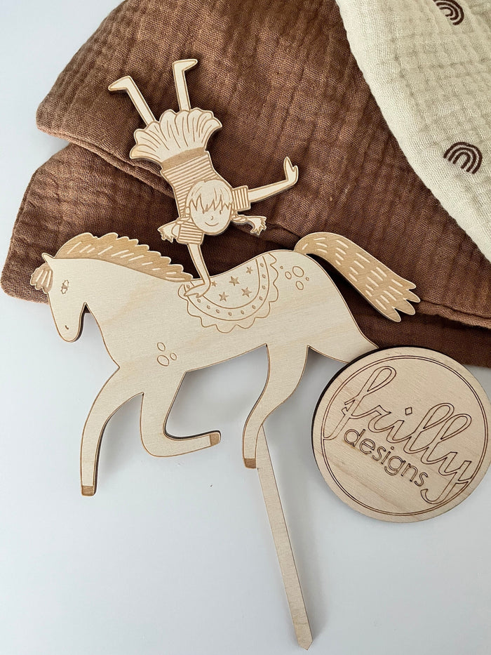 Pferdemädchen Cake Topper