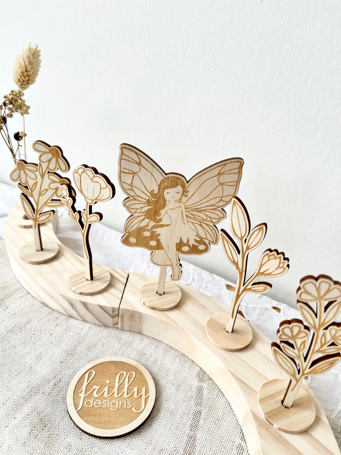 Fee und Blumen 4er Set