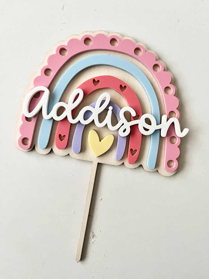 Regenbogen Cake Topper