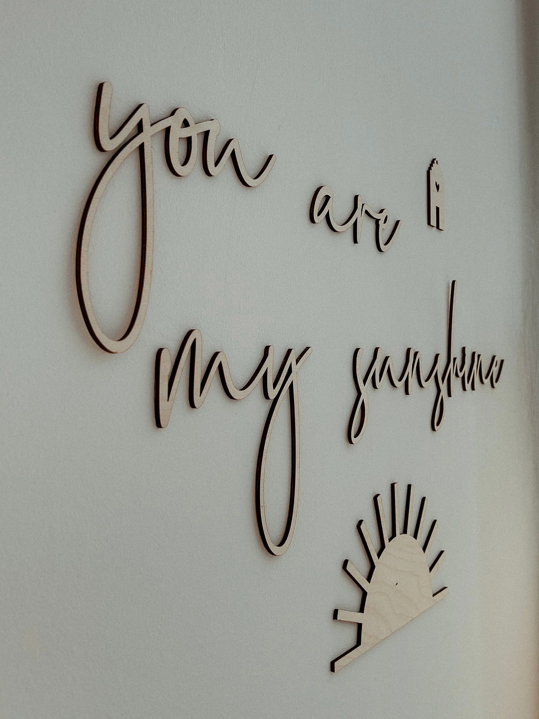 Schriftzug - 'you are my sunshine' mit Sonne