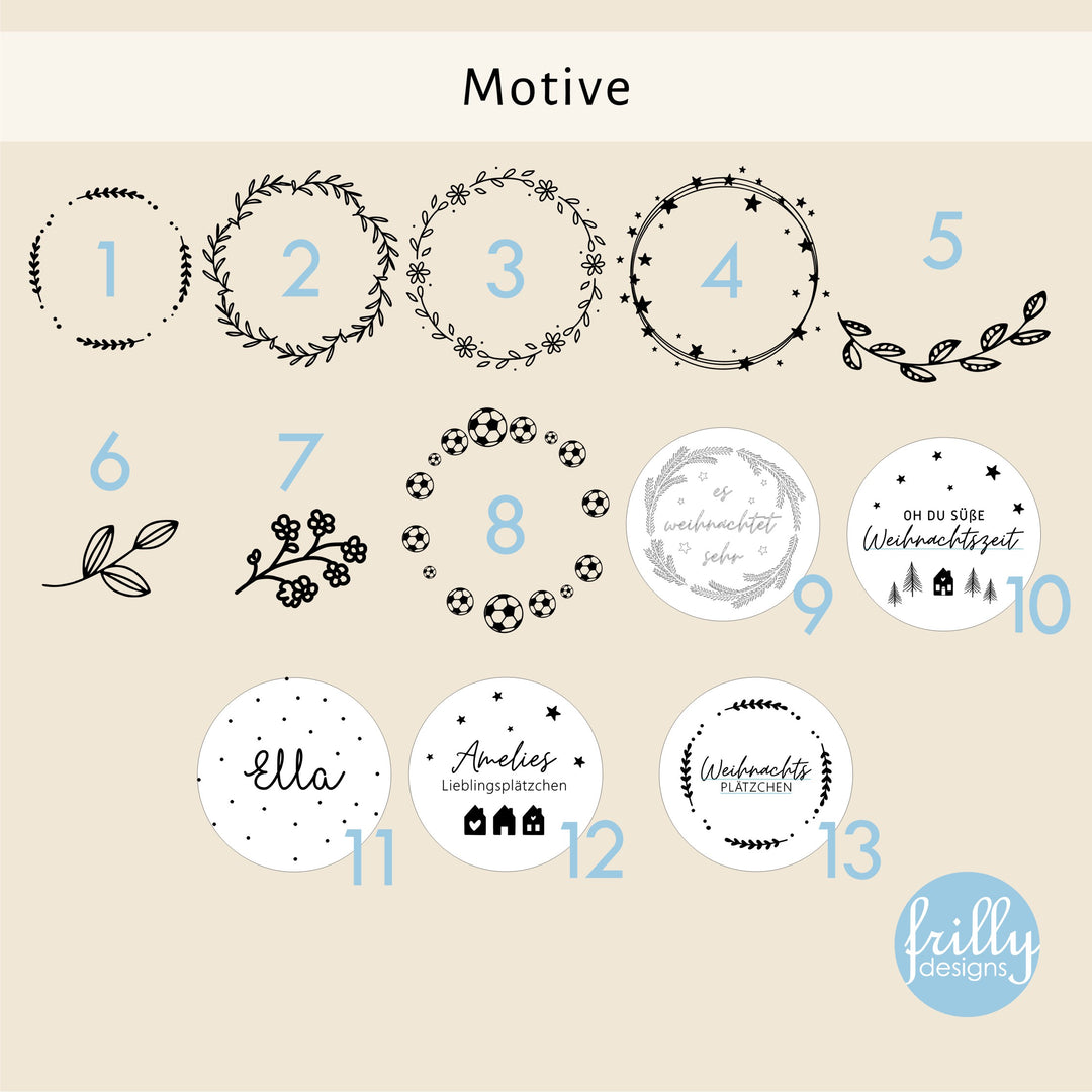Personalisierbares 750ml Vorratsglas mit Spritzgebäck