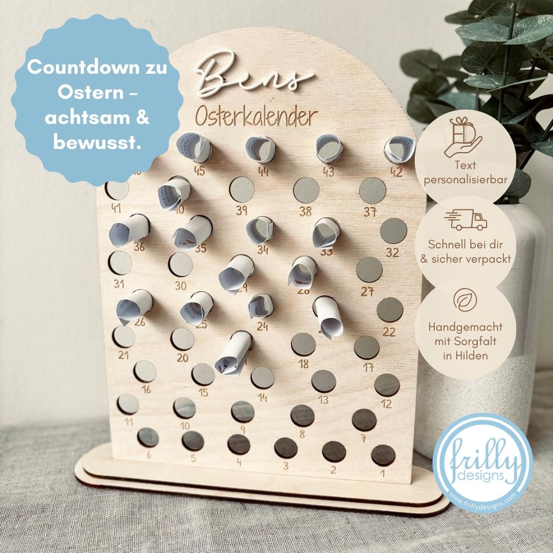 Osterkalender mit 3D Name