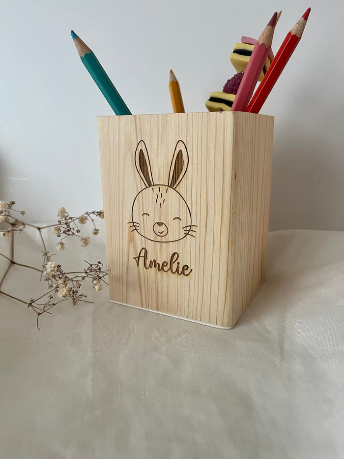 Stifthalter Holz mit Name & Gravur